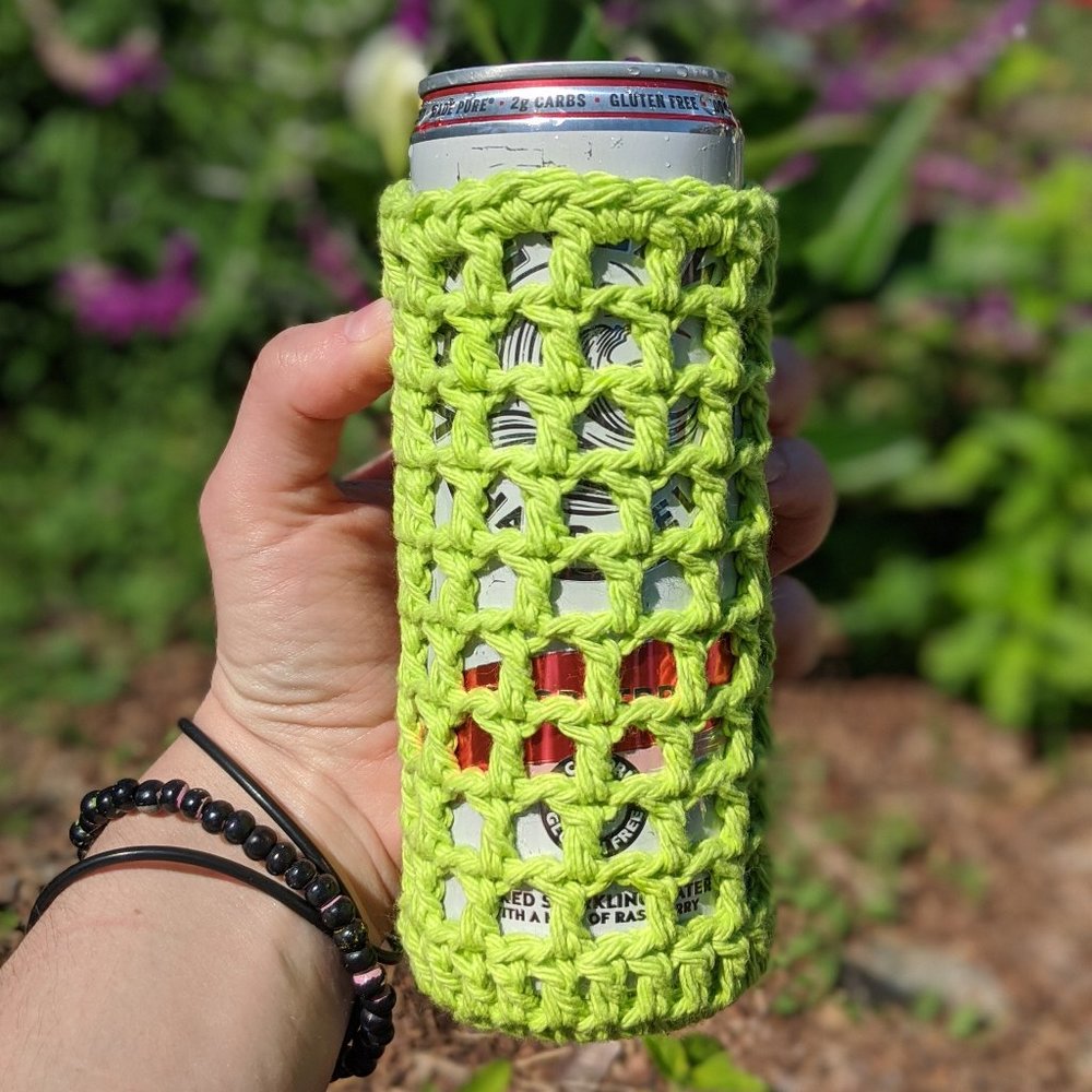 Lime Green White Claw Koozie